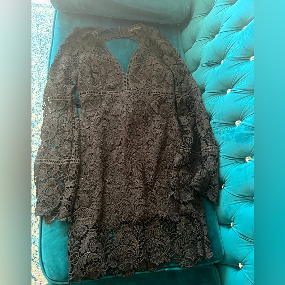 Lace mid length dress